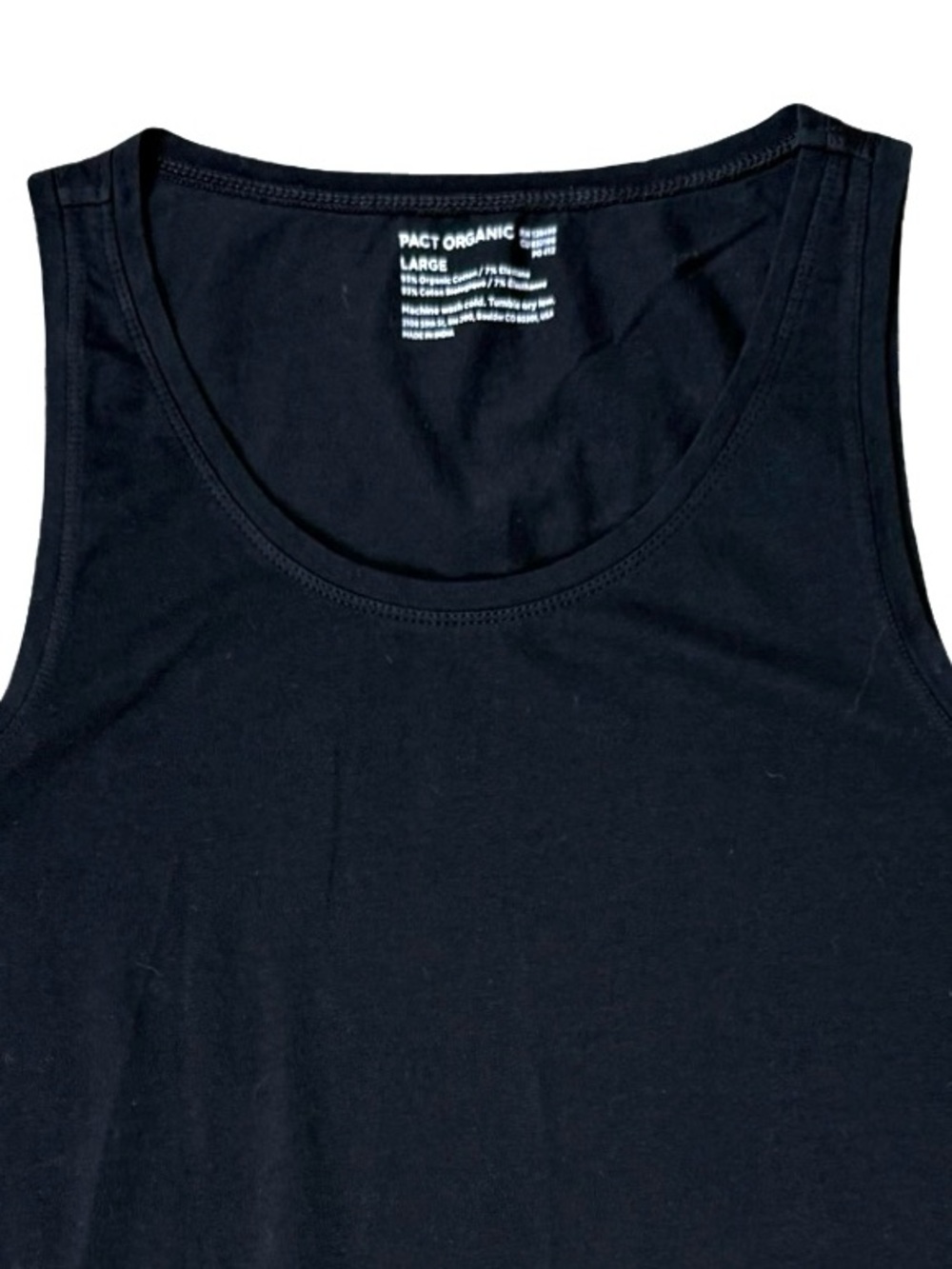 Pact Organic Cotton Luxury Stretch Black
Tank Top Size L Women’s - Picture 4 of 5
